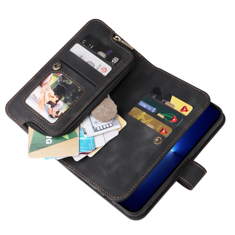 For iPhone 11 Pro Multifunctional Card Slot Zipper Wallet Flip Leather Phone Case