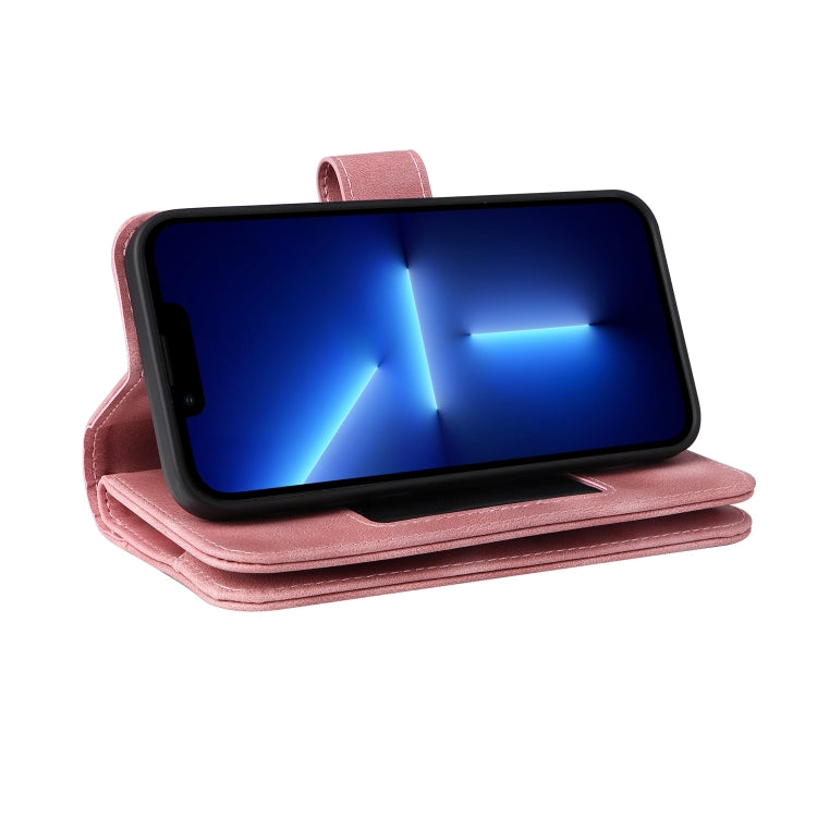 For iPhone 12 Pro Max Multifunctional Card Slot Zipper Wallet Flip Leather Phone Case