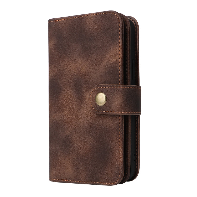 For iPhone 14 Pro Multifunctional Card Slot Zipper Wallet Flip Leather Phone Case