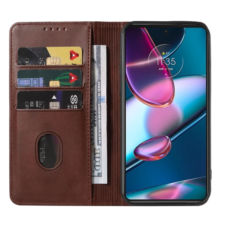 For Motorola Edge+ 5G UW 2022/Edge 30 Pro Magnetic Closure Leather Phone Case
