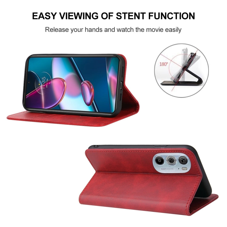 For Motorola Edge+ 5G UW 2022/Edge 30 Pro Magnetic Closure Leather Phone Case