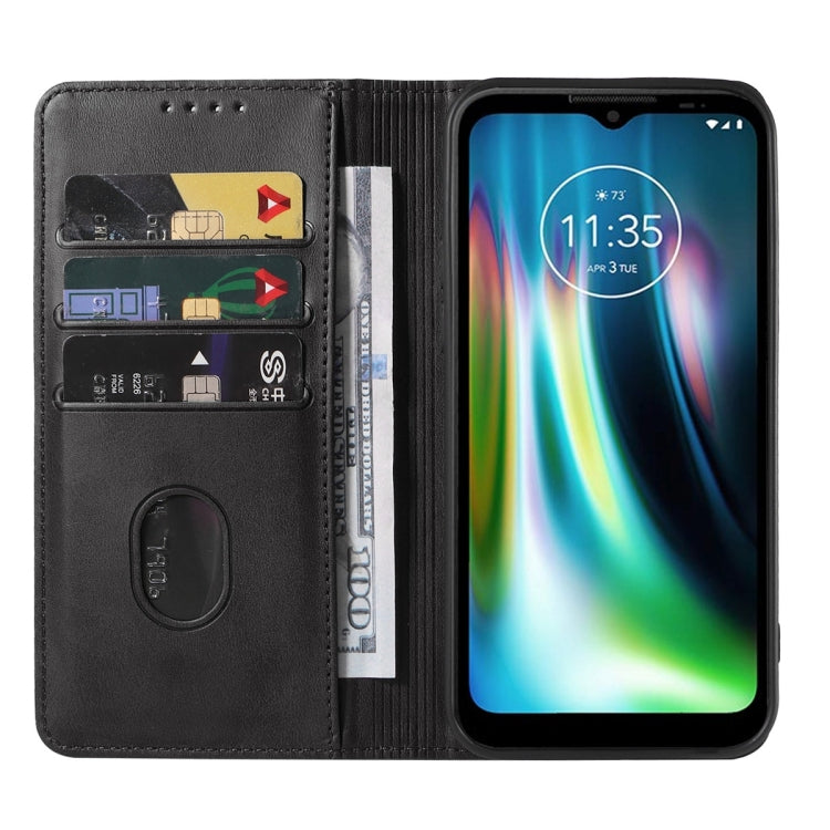 For Motorola Moto Defy 2021 Magnetic Closure Leather Phone Case