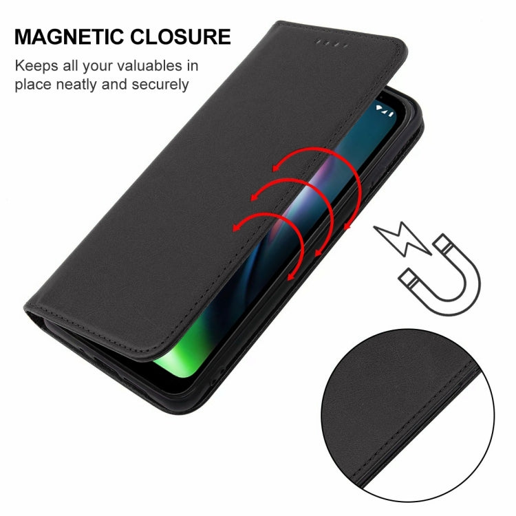 For Motorola Moto Defy 2021 Magnetic Closure Leather Phone Case