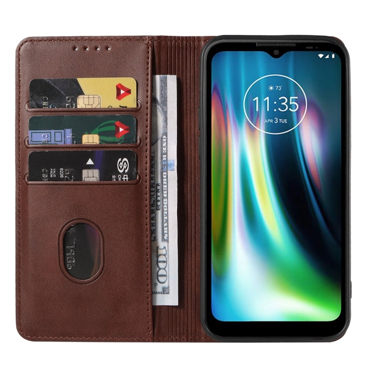 For Motorola Moto Defy 2021 Magnetic Closure Leather Phone Case