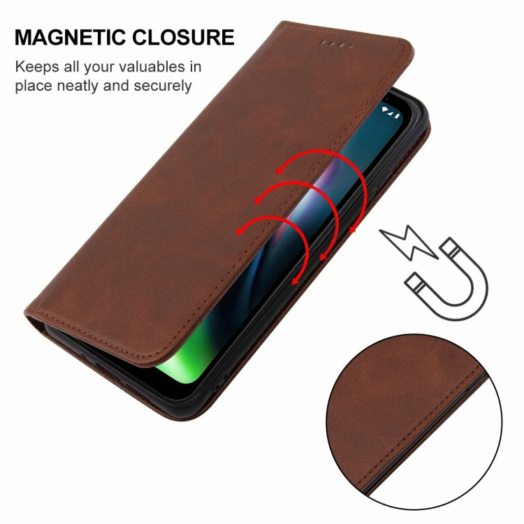 For Motorola Moto Defy 2021 Magnetic Closure Leather Phone Case