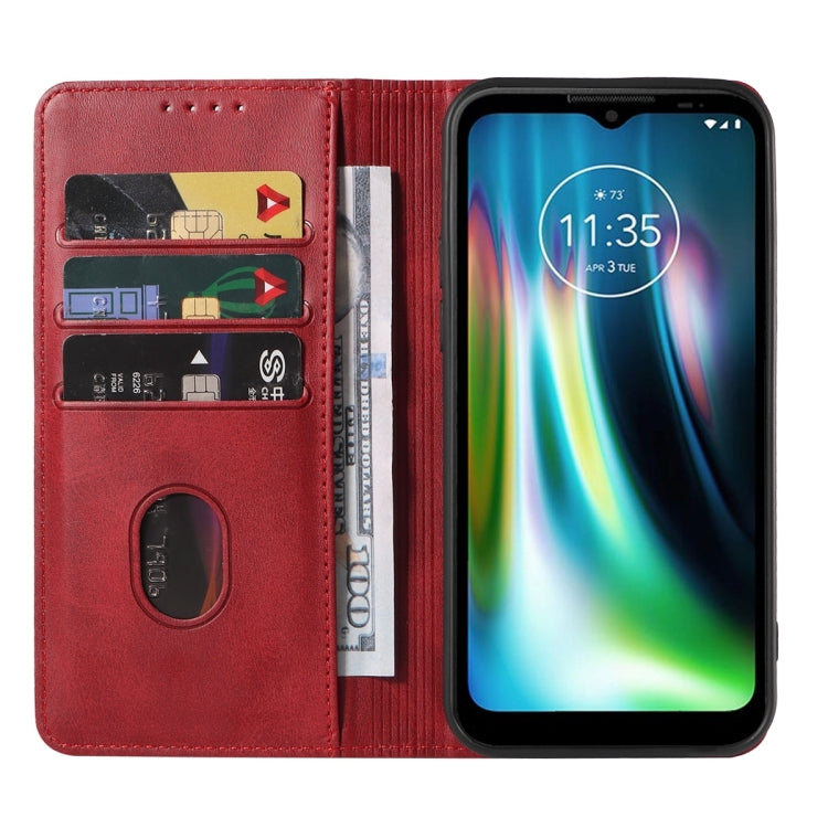 For Motorola Moto Defy 2021 Magnetic Closure Leather Phone Case