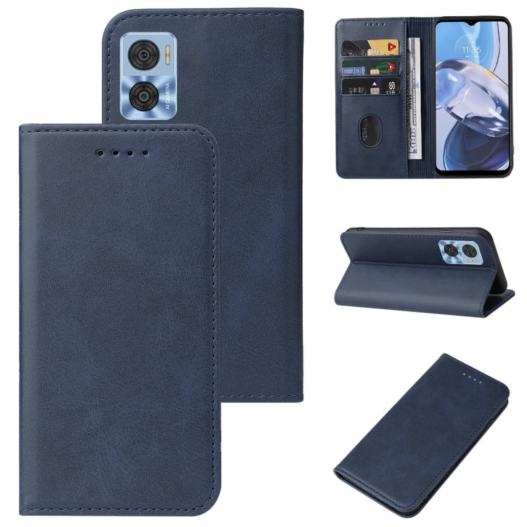 For Motorola Moto E22/E22i Magnetic Closure Leather Phone Case