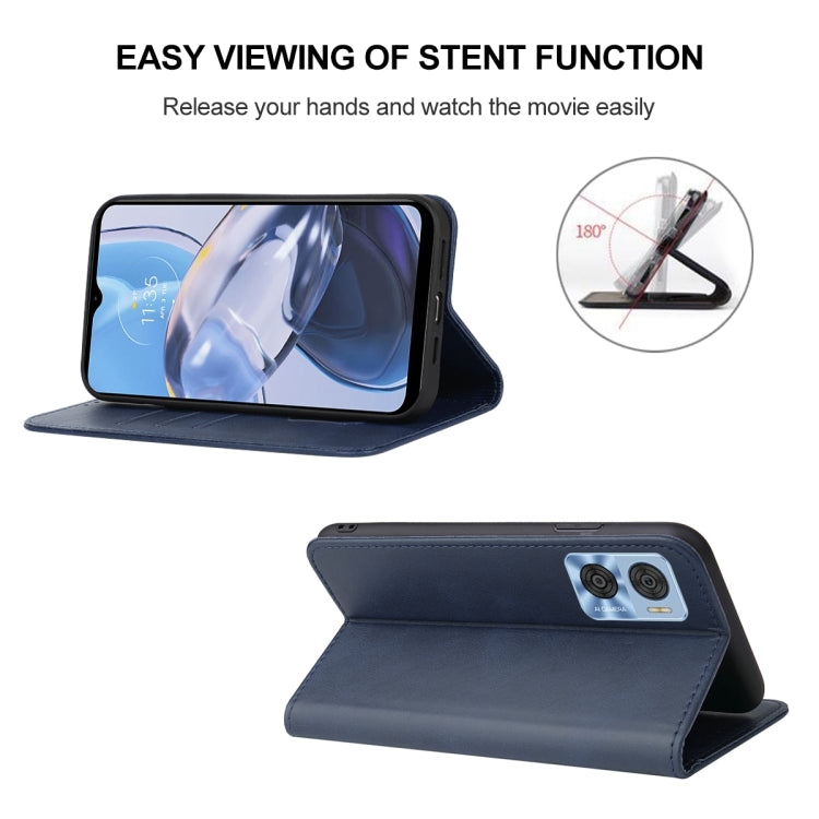 For Motorola Moto E22/E22i Magnetic Closure Leather Phone Case