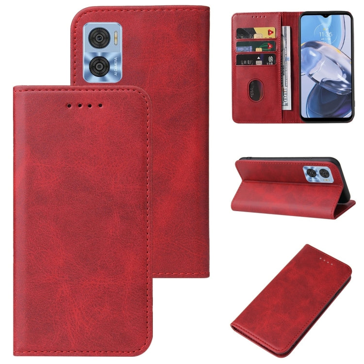 For Motorola Moto E22/E22i Magnetic Closure Leather Phone Case
