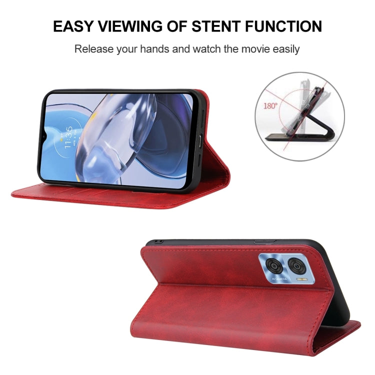 For Motorola Moto E22/E22i Magnetic Closure Leather Phone Case