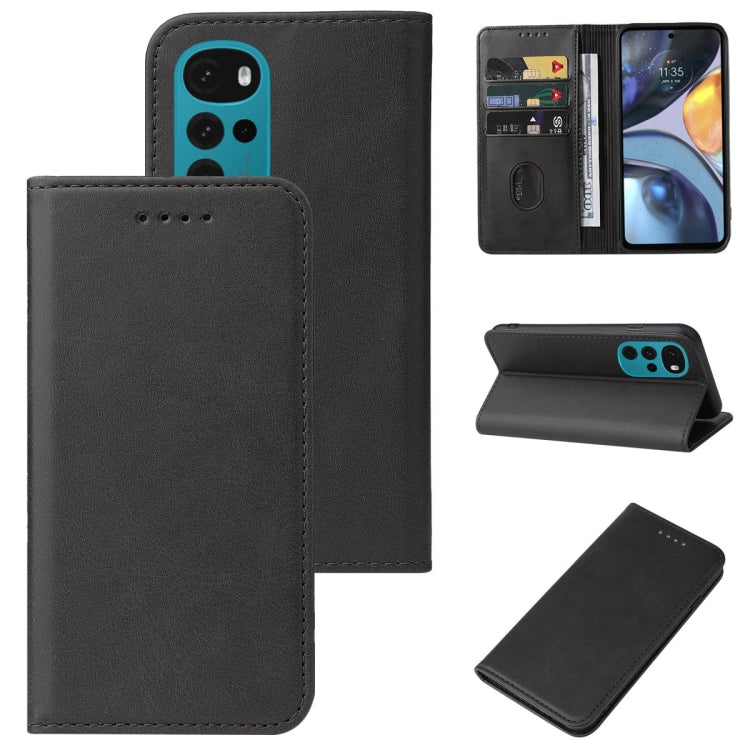 For Motorola Moto G22 Magnetic Closure Leather Phone Case
