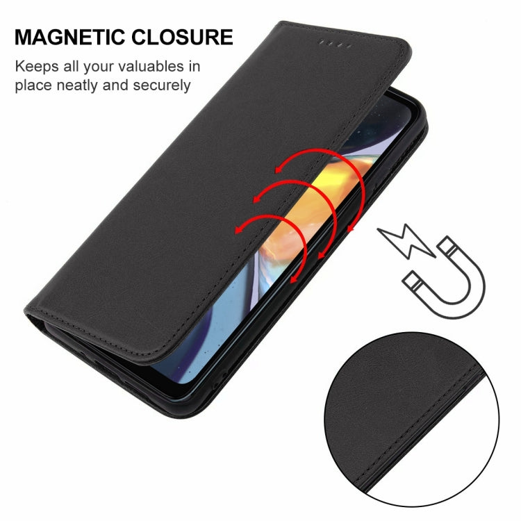 For Motorola Moto G22 Magnetic Closure Leather Phone Case