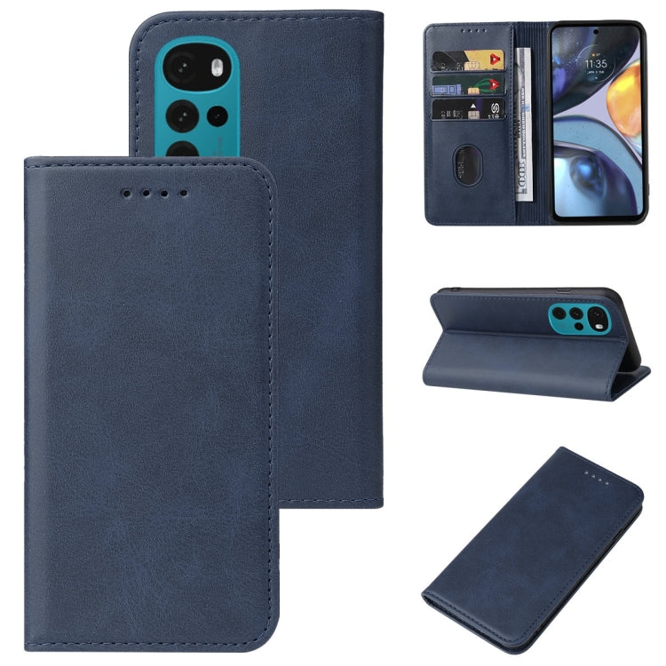 For Motorola Moto G22 Magnetic Closure Leather Phone Case