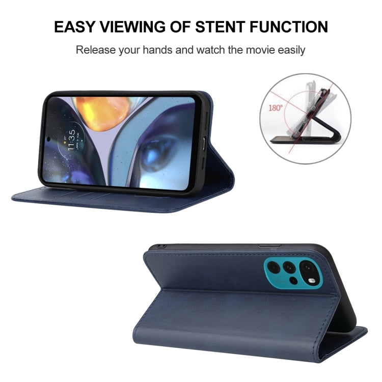 For Motorola Moto G22 Magnetic Closure Leather Phone Case