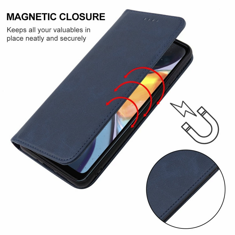 For Motorola Moto G22 Magnetic Closure Leather Phone Case