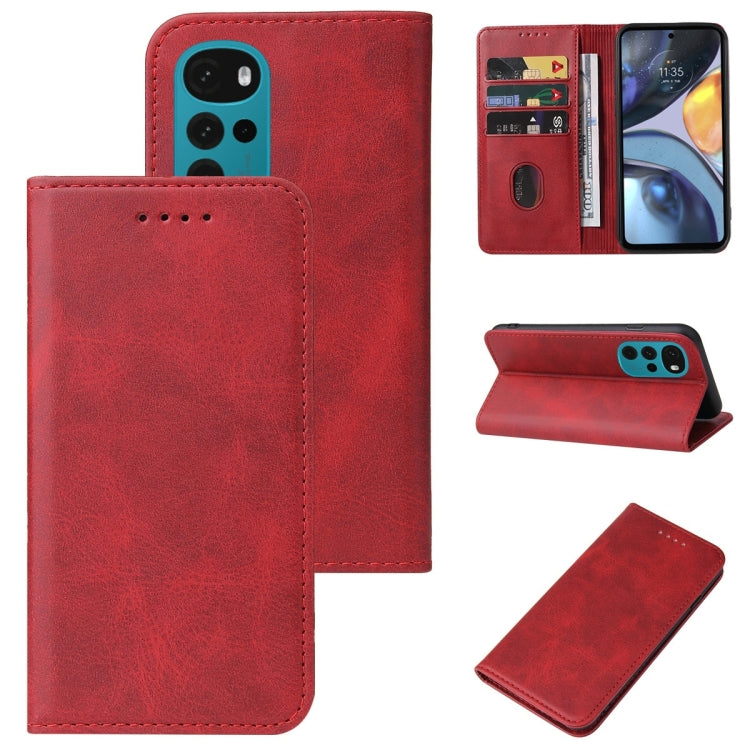 For Motorola Moto G22 Magnetic Closure Leather Phone Case