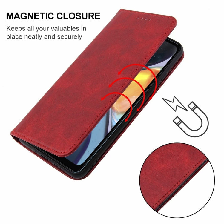For Motorola Moto G22 Magnetic Closure Leather Phone Case