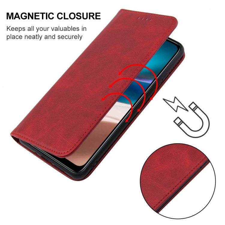 For Motorola Moto G42 Magnetic Closure Leather Phone Case