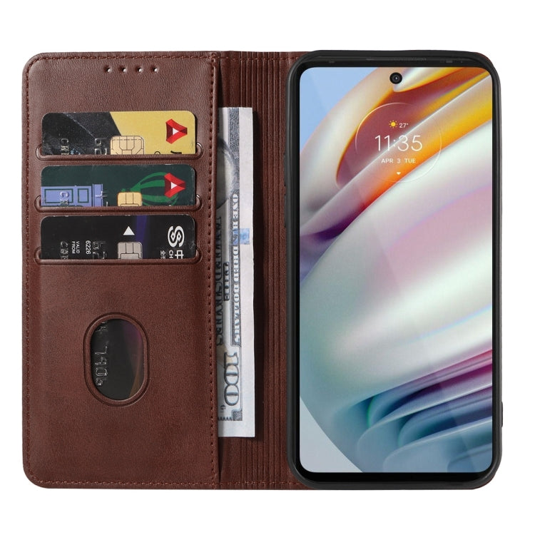 For Motorola Moto G60/G40 Fusion Magnetic Closure Leather Phone Case