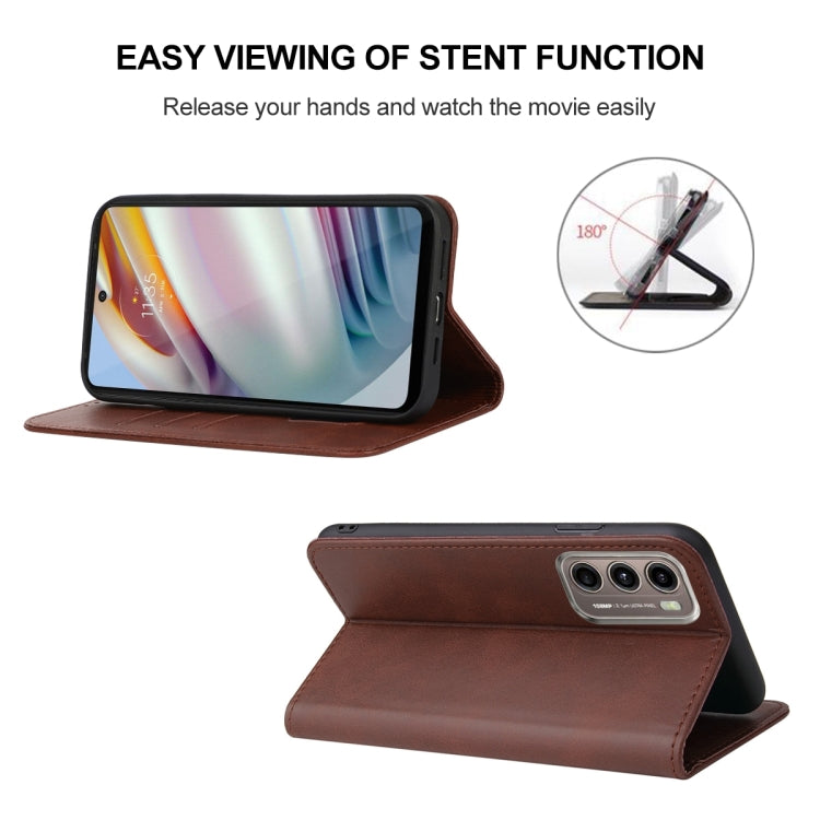 For Motorola Moto G60/G40 Fusion Magnetic Closure Leather Phone Case