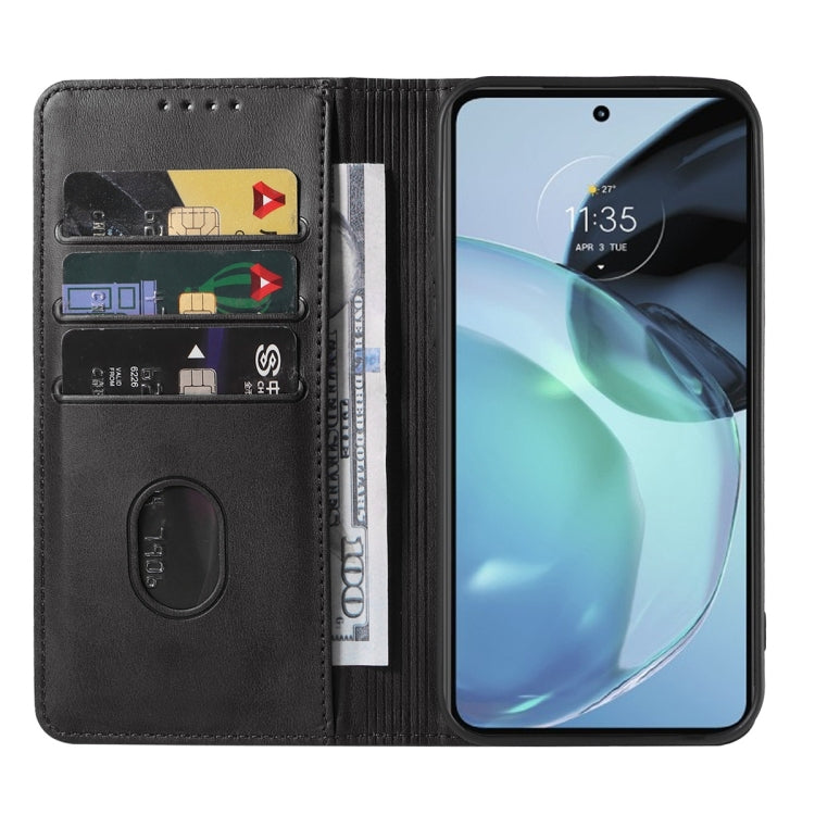 For Motorola Moto G72 Magnetic Closure Leather Phone Case