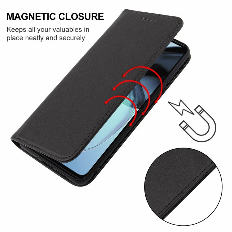 For Motorola Moto G72 Magnetic Closure Leather Phone Case