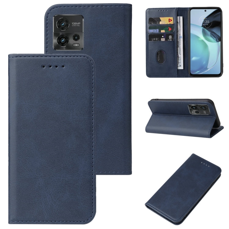 For Motorola Moto G72 Magnetic Closure Leather Phone Case