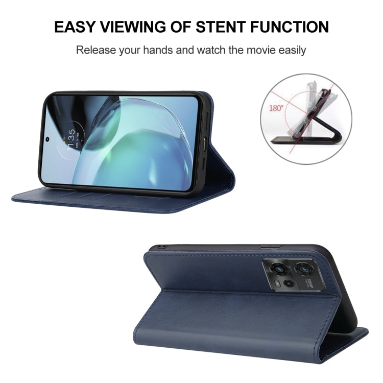 For Motorola Moto G72 Magnetic Closure Leather Phone Case