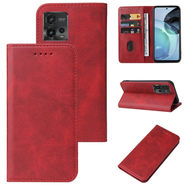 For Motorola Moto G72 Magnetic Closure Leather Phone Case
