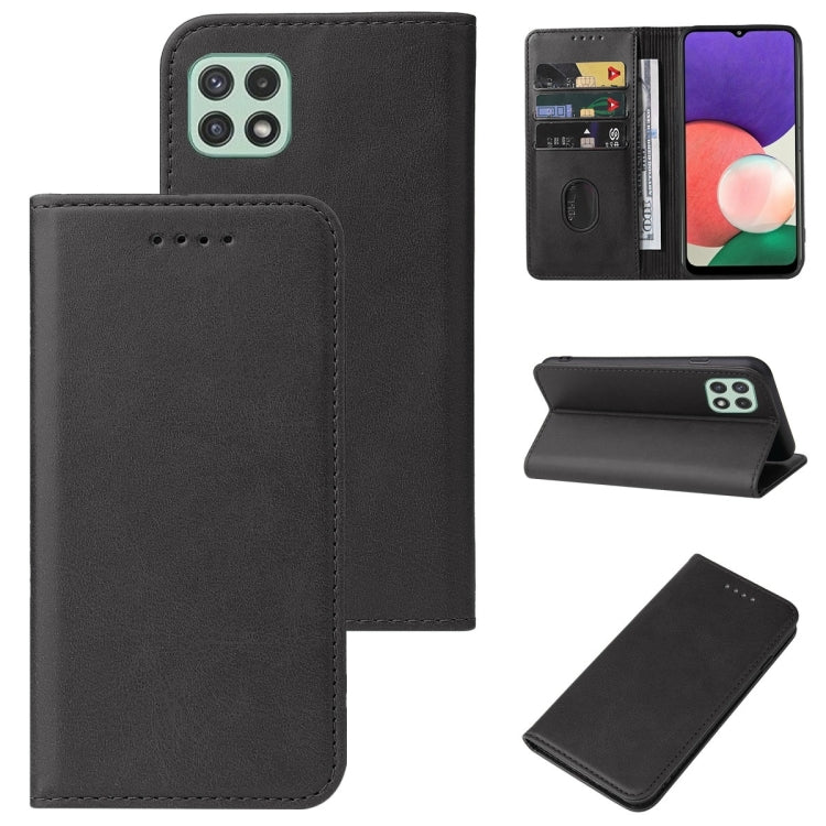 For Samsung Galaxy A22e Magnetic Closure Leather Phone Case