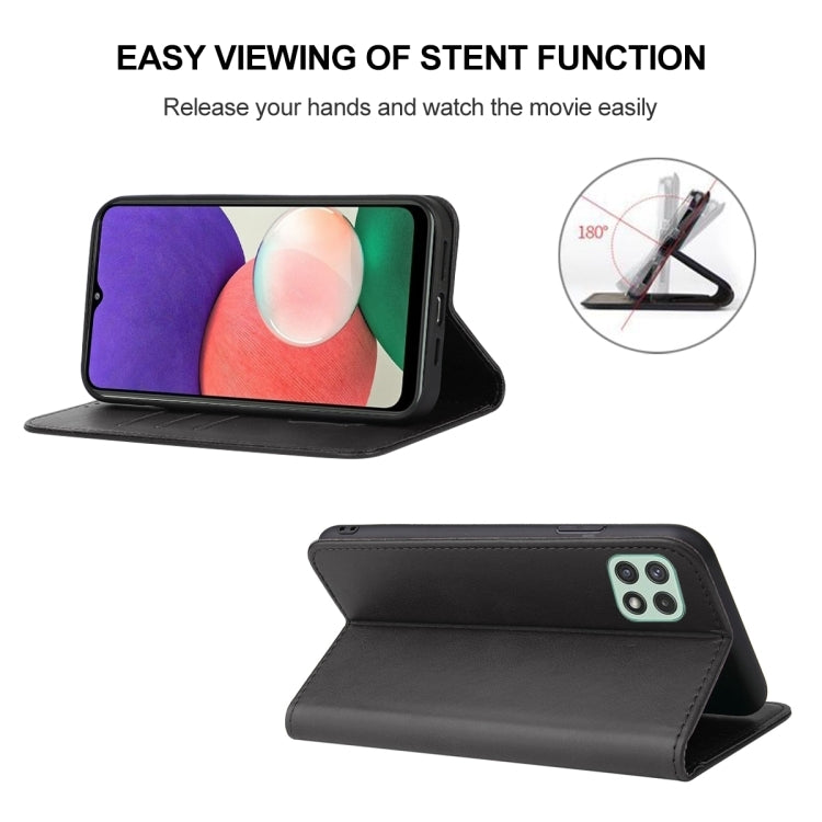 For Samsung Galaxy A22e Magnetic Closure Leather Phone Case