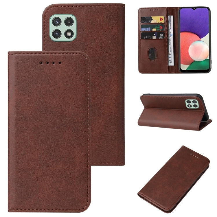For Samsung Galaxy A22e Magnetic Closure Leather Phone Case