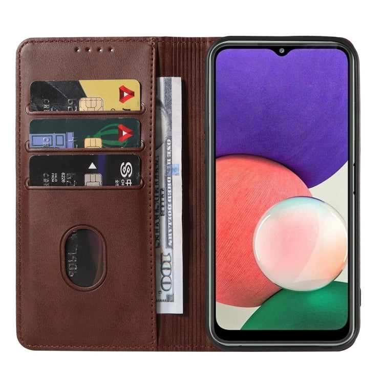 For Samsung Galaxy A22e Magnetic Closure Leather Phone Case
