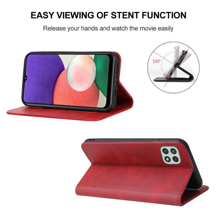 For Samsung Galaxy A22e Magnetic Closure Leather Phone Case