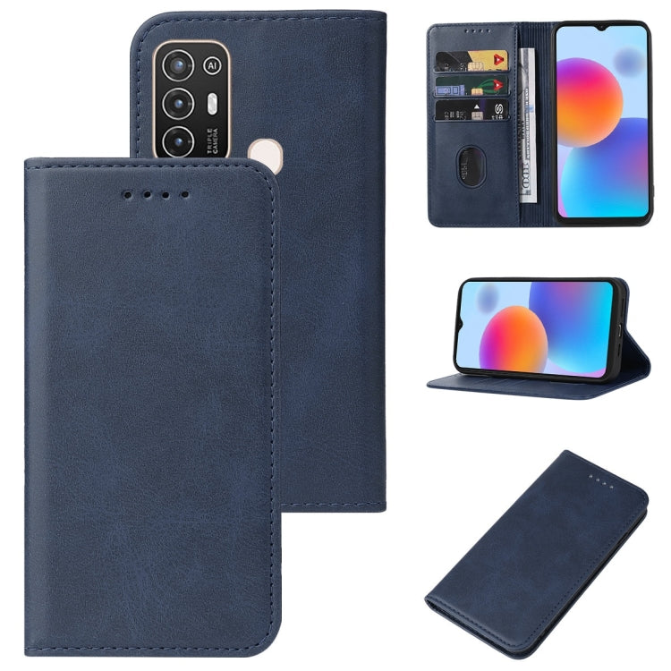 For ZTE Blade A52 2022 Magnetic Closure Leather Phone Case