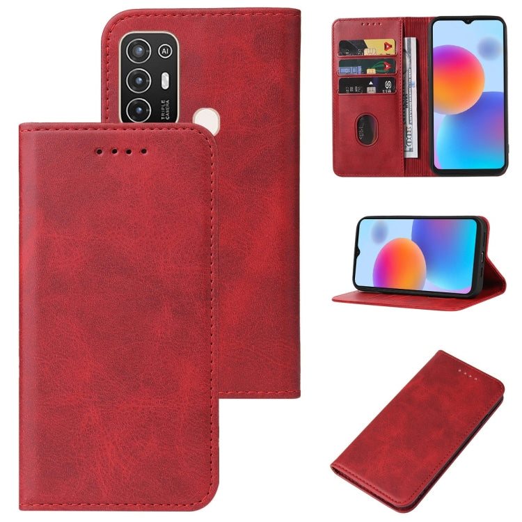 For ZTE Blade A52 2022 Magnetic Closure Leather Phone Case
