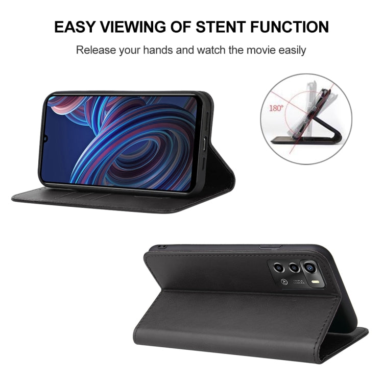 For ZTE Blade A72 2022 Magnetic Closure Leather Phone Case