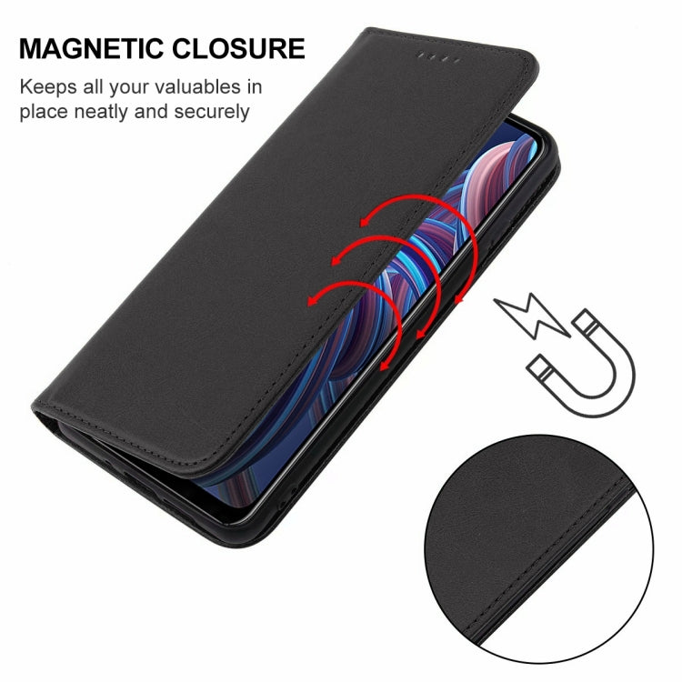 For ZTE Blade A72 2022 Magnetic Closure Leather Phone Case