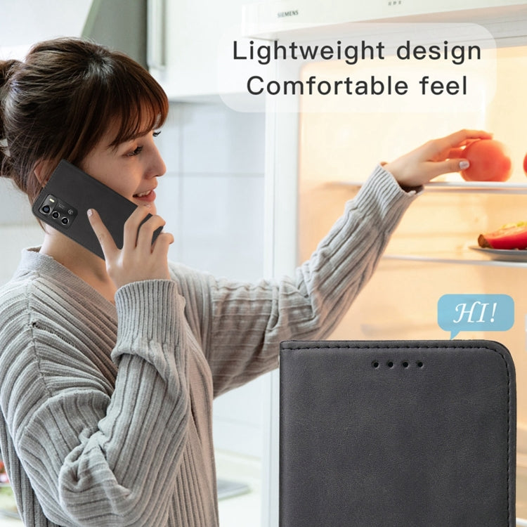For ZTE Blade A72 2022 Magnetic Closure Leather Phone Case