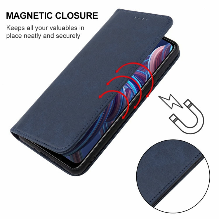For ZTE Blade A72 2022 Magnetic Closure Leather Phone Case