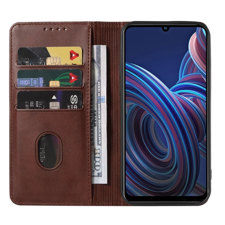 For ZTE Blade A72 2022 Magnetic Closure Leather Phone Case