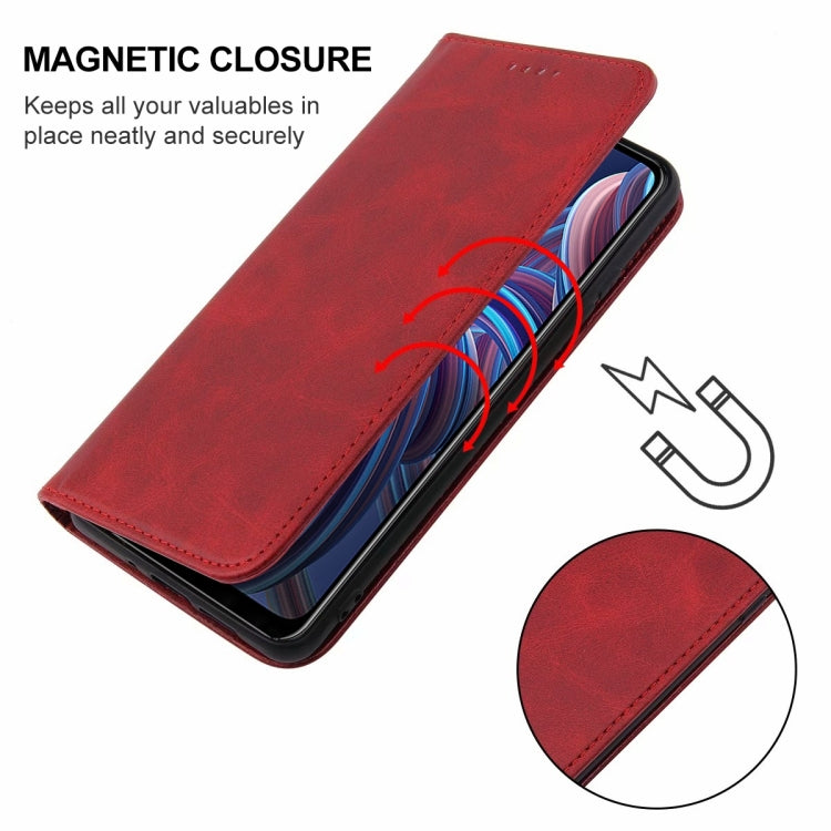 For ZTE Blade A72 2022 Magnetic Closure Leather Phone Case