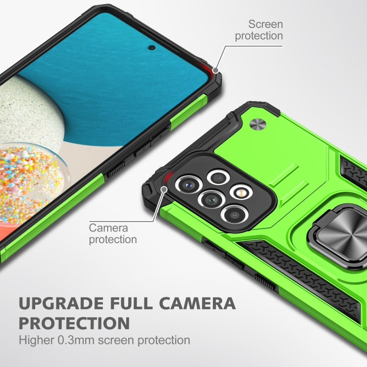 For Samsung Galaxy A53 Magnetic Armor Shockproof TPU + PC Phone Case with Metal Ring Holder