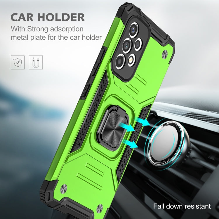 For Samsung Galaxy A53 Magnetic Armor Shockproof TPU + PC Phone Case with Metal Ring Holder