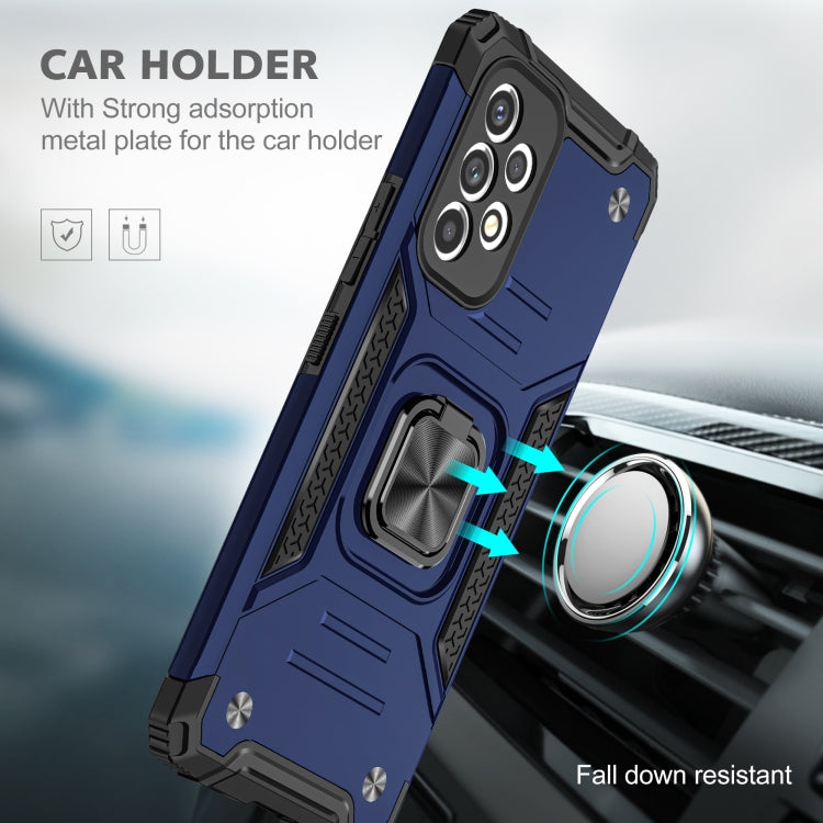 For Samsung Galaxy A53 Magnetic Armor Shockproof TPU + PC Phone Case with Metal Ring Holder