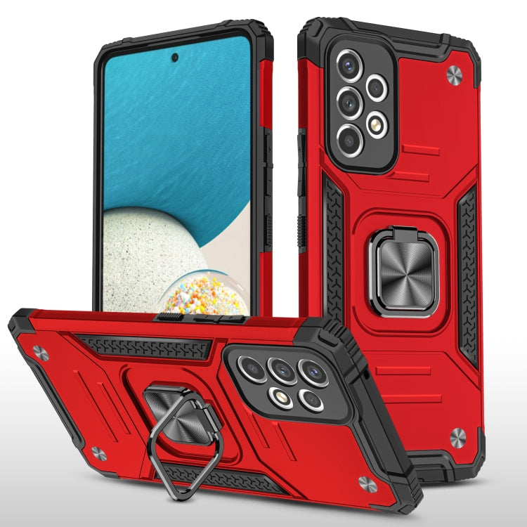 For Samsung Galaxy A53 Magnetic Armor Shockproof TPU + PC Phone Case with Metal Ring Holder