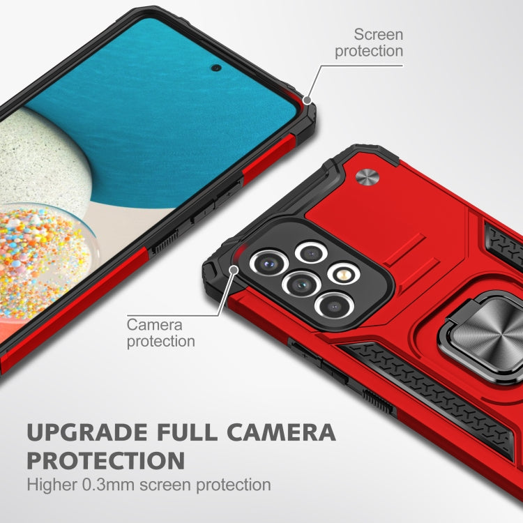 For Samsung Galaxy A53 Magnetic Armor Shockproof TPU + PC Phone Case with Metal Ring Holder