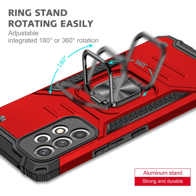 For Samsung Galaxy A53 Magnetic Armor Shockproof TPU + PC Phone Case with Metal Ring Holder