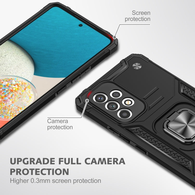 For Samsung Galaxy A53 Magnetic Armor Shockproof TPU + PC Phone Case with Metal Ring Holder