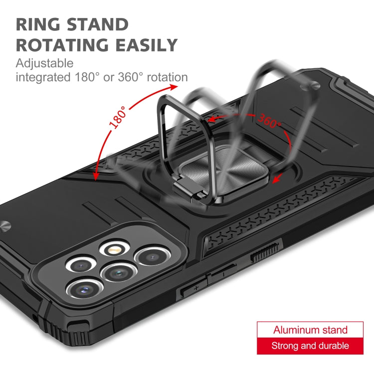 For Samsung Galaxy A53 Magnetic Armor Shockproof TPU + PC Phone Case with Metal Ring Holder